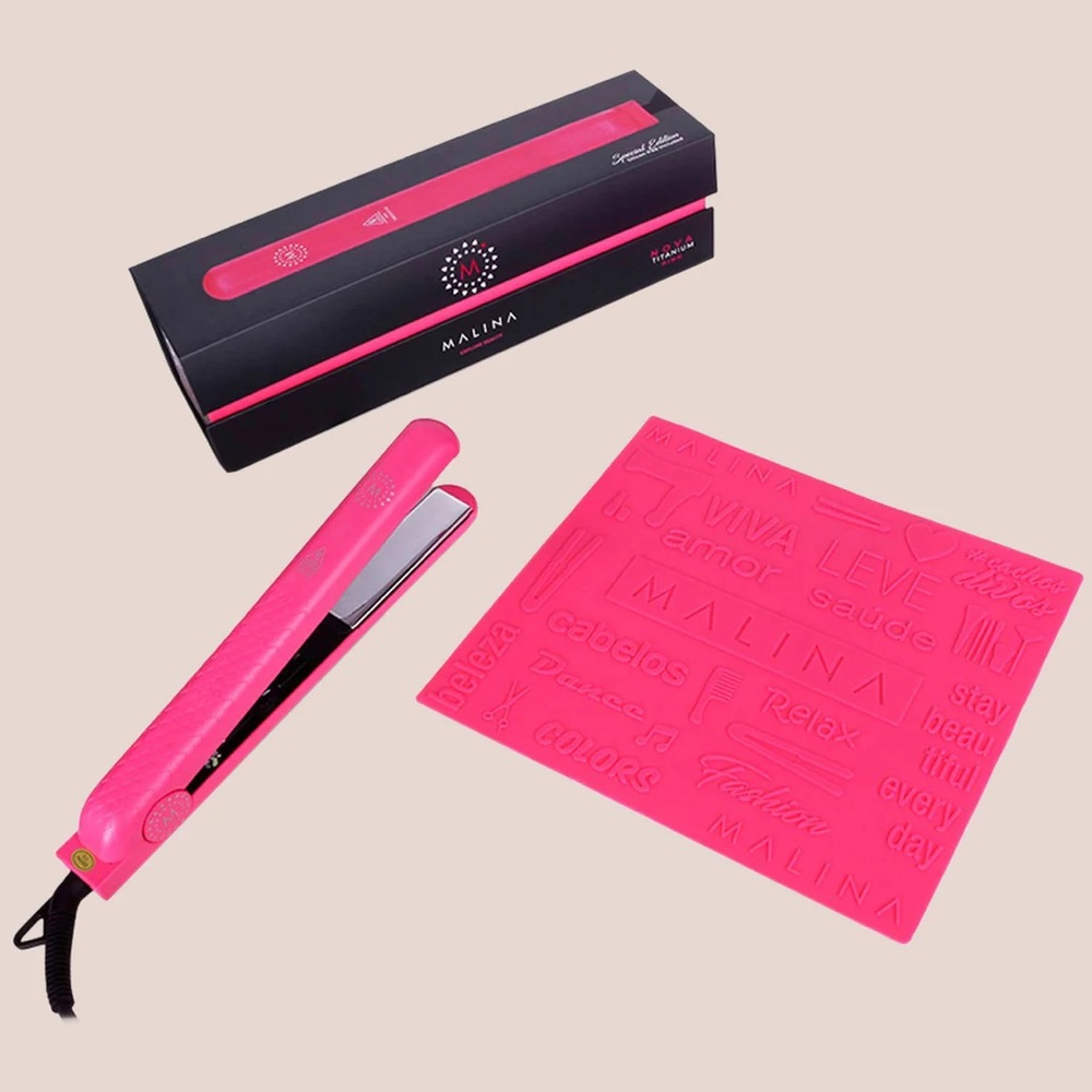 MSRP $130 Malina Nova Titanium Hair Straightener Pink